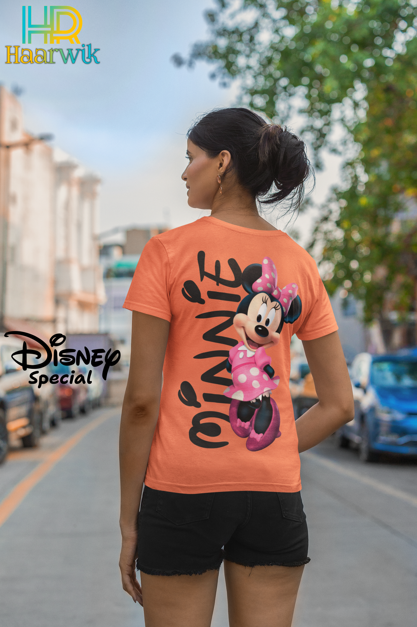 Haarwik MINNIE Disney Special Round Neck Women Tshirt