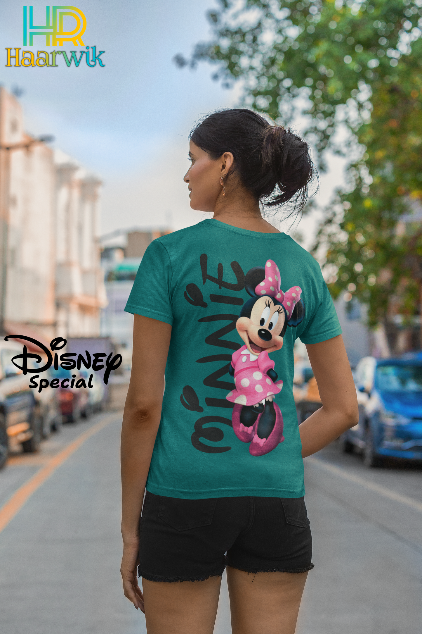 Haarwik MINNIE Disney Special Round Neck Women Tshirt