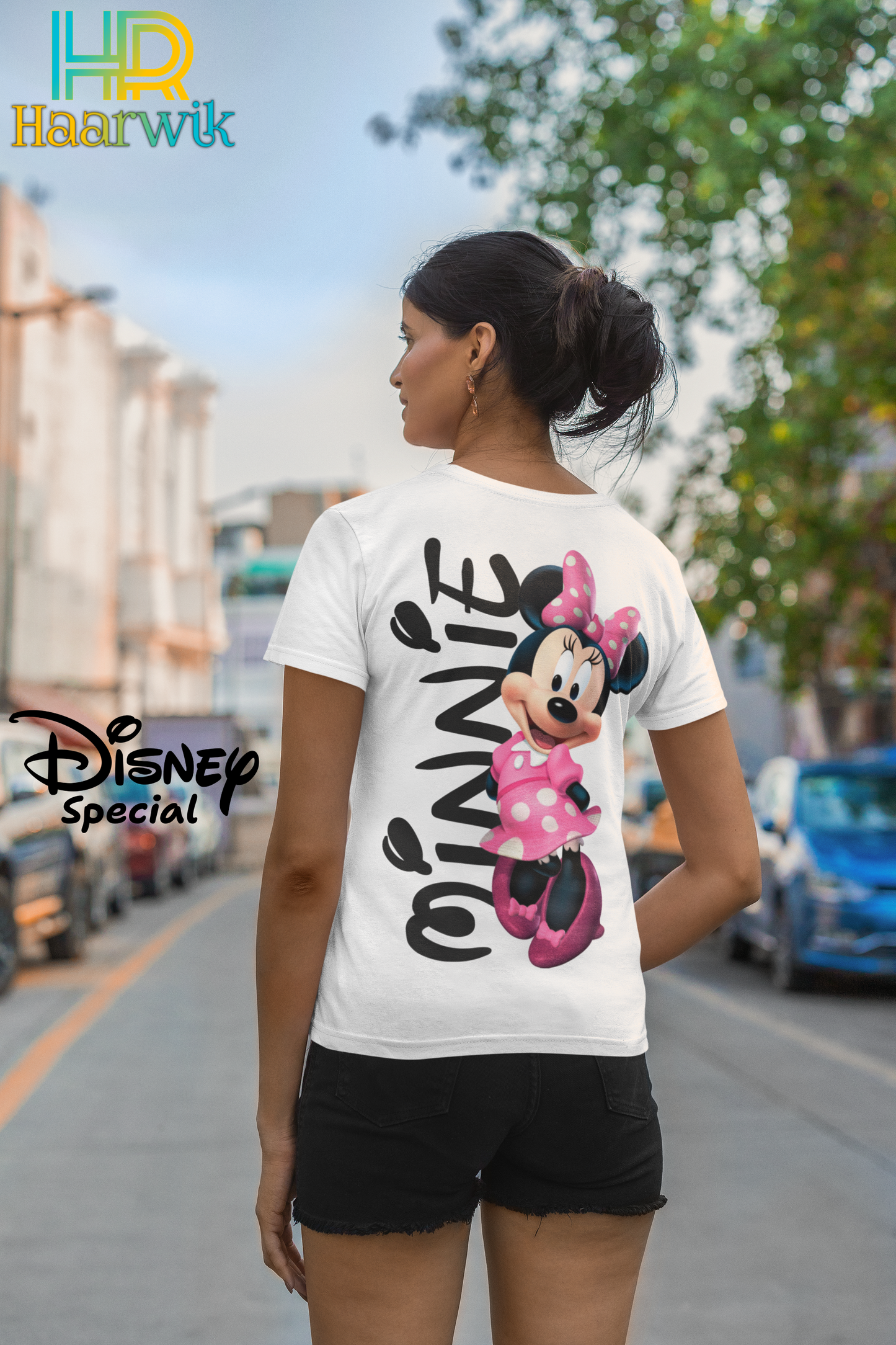 Haarwik MINNIE Disney Special Round Neck Women Tshirt