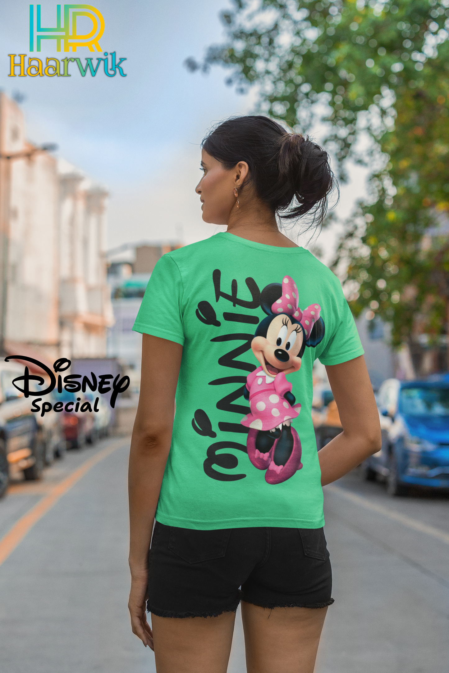 Haarwik MINNIE Disney Special Round Neck Women Tshirt