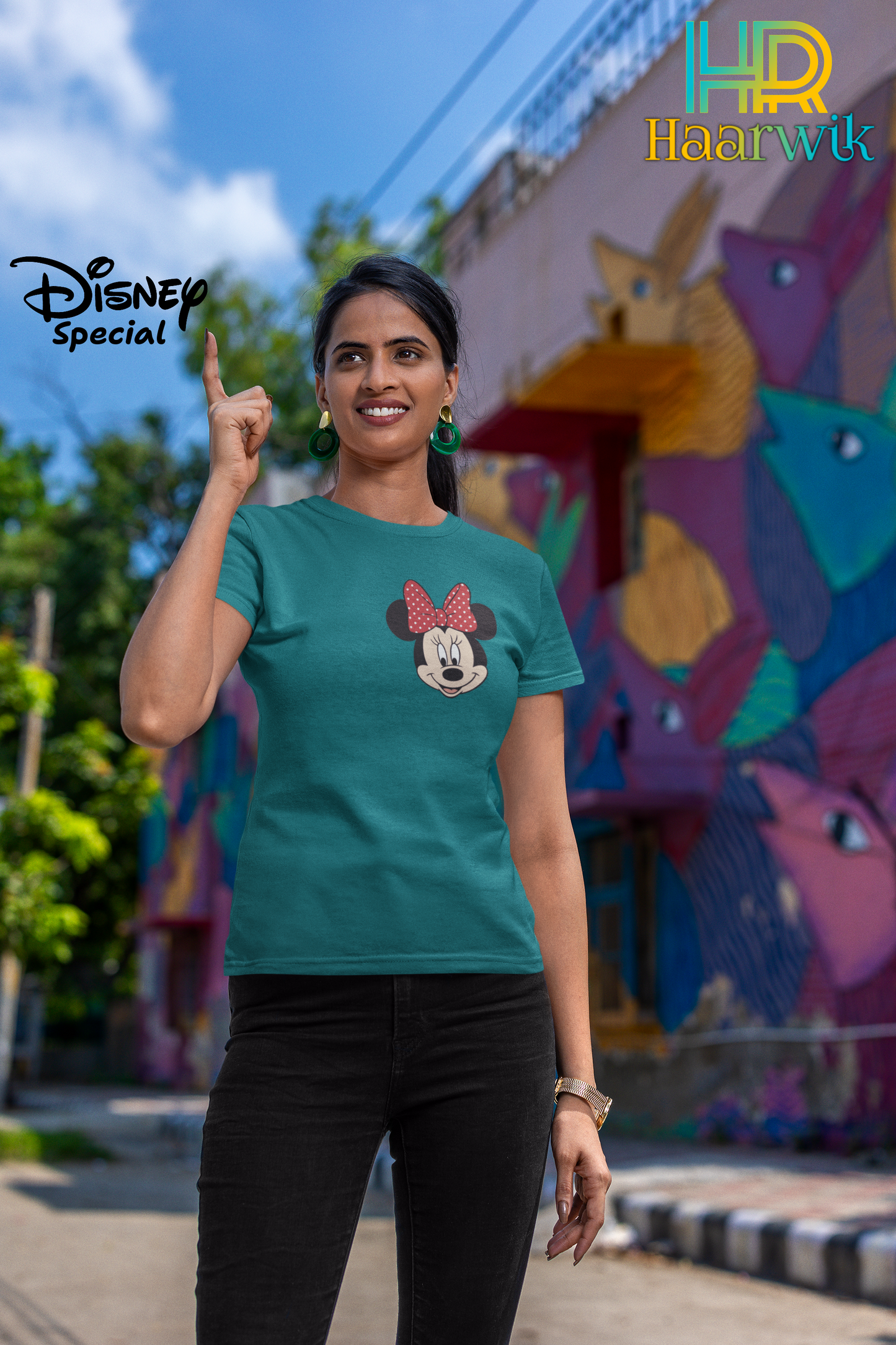 Haarwik MINNIE Disney Special Round Neck Women Tshirt