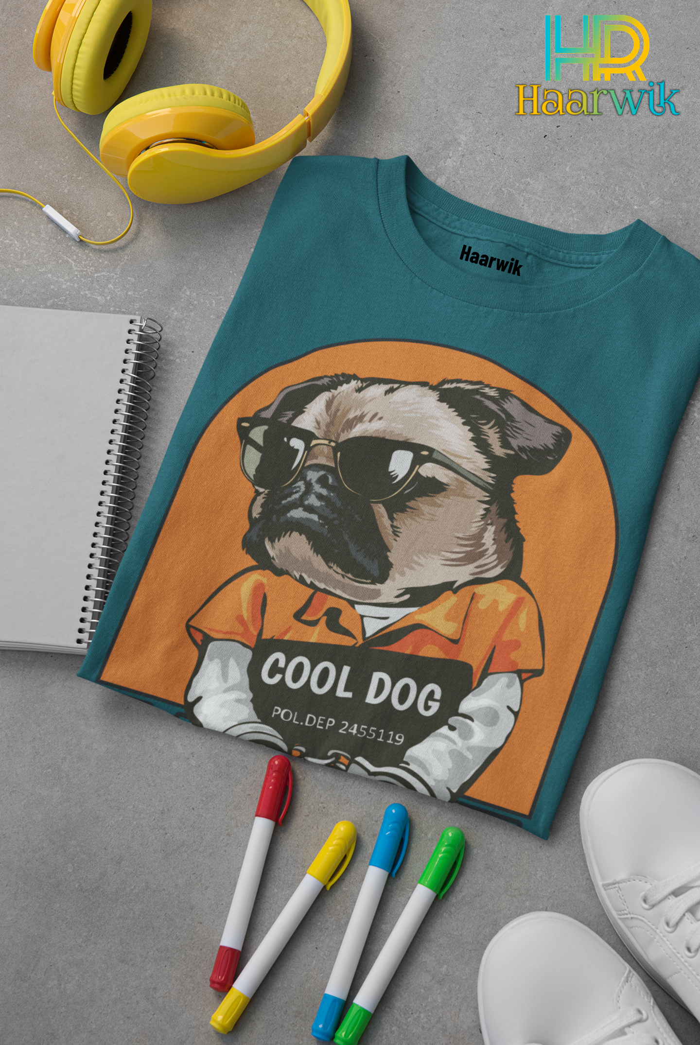 Haarwik COOL DOG Cotton Round Neck Men Tshirt